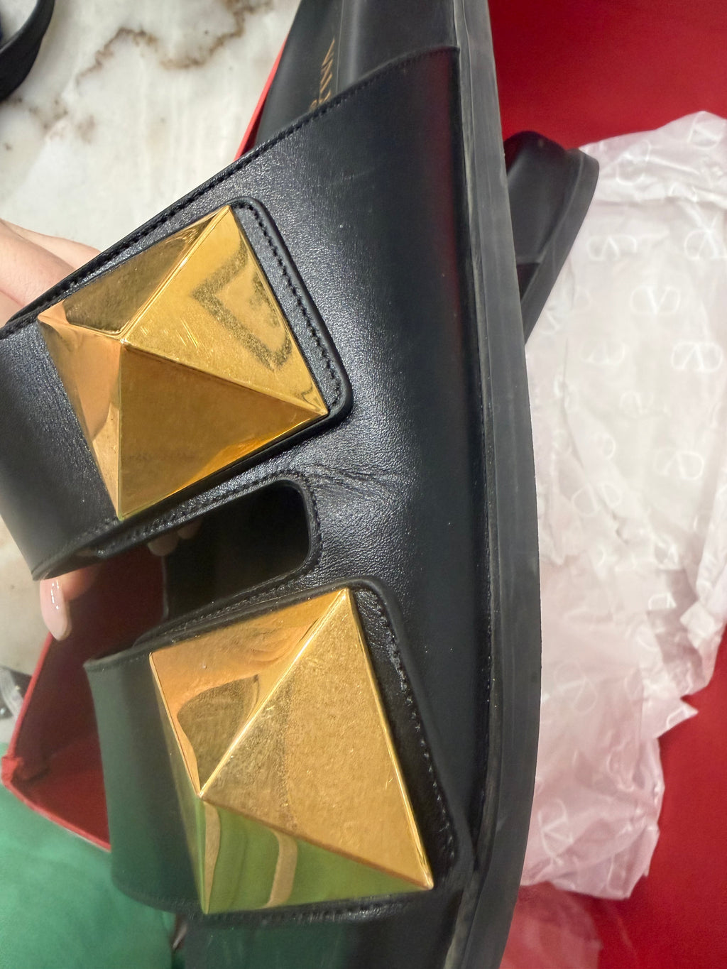 Valentino Garavani stud slides